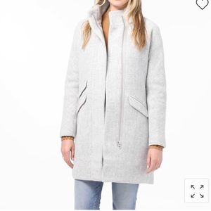 Cocoon Coat In Italian Stadium-Cloth Wool